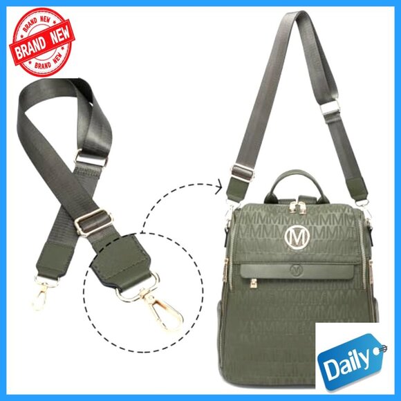 Faux Leather Anti-Theft Backpack with Wristlet, Multi-Pocket Travel Bag main image 5